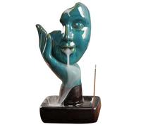 Brûleur d'Encens en Céramique, Porte-Encens à Cascade, Brûleur De Support d'Encens à Refoulement, Fontaine a Encens en Céramique, pour Bureau Accueil Chambre Yoga Décoration