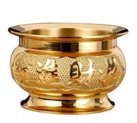 Brûleur d'encens en cuivre de 15,3 cm for fournitures bouddhistes, encensoir d'intérieur for temple et maison de Bouddha