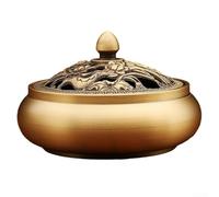Brûleur d'encens en cuivre pur, 9 cm de diamètre et 6 cm de hauteur, support en bois de santal et bois d'agar, aromathérapie, purification de l'air, décoration d'intérieur pour espaces de méditation
