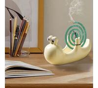 Brûleur d'encens en en céramique,Décoration en céramique en Forme d'escargot - Support pour Encens en,pour la Maison, la Chambre, Le Salon, la Salle de Bain, la Cuisine, Le Bureau, Le Patio, Le