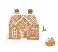 Brûleur d'encens en forme de cabane en rondins, maison en pain d'épices, toit enneigé, décorations de Noël pour la méditation, décorations d'aromathérapie naturelles pour l'intérieur, idéal pour la
