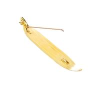Brûleur d'encens en forme de feuille avec attrape-cendres, méditations/salle de yoga, décoration d'intérieur, support en métal