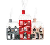 Brûleur d'encens en forme de maison de Noël - Design charmant avec maisons miniatures - Parfum et décoration d'intérieur Something Different Wholesale