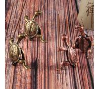 Brûleur d'encens en forme de tortue de style antique pour la maison et le bureau, adapté pour la méditation, aide au sommeil et ambiance calme (couleur)