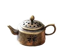 Brûleur d'encens en métal - Porte-encens élégant en Forme de théière, décoration Artistique Zen, Motif Floral, Artisanat en | Encens décoratifs pour Maison, Yoga, Studio, méditation