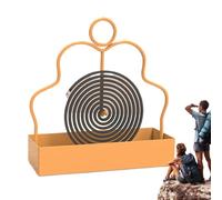Brûleur d'encens en métal, support de bobine en métal avec poignée, support vertical, cintre ignifuge avec poignée, encensoir décoratif, décoration d'intérieur pour l'extérieur