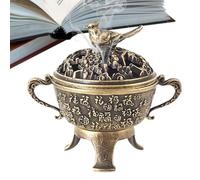 Brûleur d'encens en métal - Support de décoratif en forme de poire avec détails artistiques - Diffuseur de relaxant pour salon, zone de méditation, bureau, spa, yoga en
