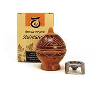 Brûleur d'encens en Terre Cuite - Idéal pour brûler des Grains, des cônes et du Charbon de Bois - Fabriqué à la Main