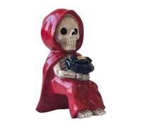 Brûleur d'encens esthétique en forme de tête de mort - Décoration d'intérieur - Statue zen - Pour salon, chambre à coucher, bureau, studio, table d' , méditation, yoga, lecture