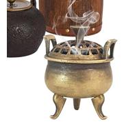 Brûleur d'Encens Métallique | Porte-Brûleur pour Cônes et Spirales d'Encens avec Couvercle - Cassolette Métallique Portable, Réceptacle À Cendres pour Décoration Maison, Spa, Méditation