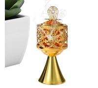Brûleur d'encens orthodoxe, brûleur d'encens catholique - Brûleur d'encens orné - Titre de bougie de chandelier spirituel doré Décoration de la maison élégante pour la méditation, complète