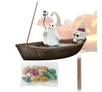 Brûleur d'encens, porte-encens squelette fantôme | Attrape-cendres gothique, décoration de bureau en résine pour hôtel, restaurant, appartement, yoga, salon, chambre à coucher