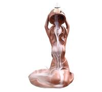 Brûleur d'encens pour femme de bain - Brûleur d'encens pour femme, brûleur d'encens à reflux, porte-encens en céramique, statue de dame de bain, bâtons coniques, ornement de four aromatique pour la ma