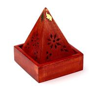 Brûleur d'Encens Pyramidal Eléphant en Bois de manguier