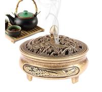 Brûleur d'encens - Support élégant en - Couvercle amovible - Décoration d'aromathérapie - Accessoire de détente - Style moderne - Brûleurs décoratifs