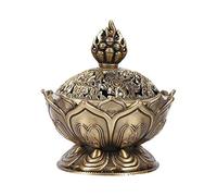Brûleur d'encens, Vintage Backflow fumée Brûleur d'encens Bâton Porte-cône d'encens Décoration de la Maison(Bronze)