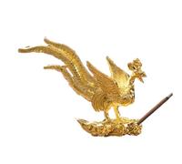 Brûleur d'encens vintage - Brûleur d'encens en métal en forme de phénix, brûleur d'encens créatif pour la méditation, le yoga, le d'intérieur