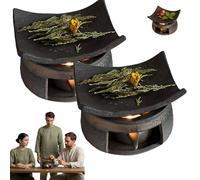 Brûleur d'encens zen en céramique fait à la main pour réchaud d'aromathérapie - Pour la maison, le bureau, la méditation, le parfum, la relaxation