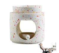 Brûleur d'huile - Céramique 100 ml | Bougeoir en céramique avec base non glissée, soirs relaxants, aromathérapie, brûleurs d'huile essentiels | Cadeau d'anniversaire, décoration de mariage, maison, dé