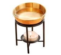 Brûleur d'huile Essentiel avec burneur à Huile quadripode et Bol pour soulager Le Stress, brûleurs de méditation pour réchauffeur de Cire en Or Facile à Nettoyer pour la décoration intérieure