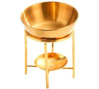 Brûleur d'huile Essentielle, brûleurs d'huile en Acier Inoxydable pour Les huiles essentielles, brûleurs quadrupodes Robustes, Chauffage à feu à thé doré pour Spa de Vacances la Maison décoration p