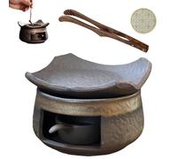 Brûleur D'huiles Essentielles En Céramique Pour Aromathérapie, Kit Brûleur D'encens Zen En Céramique Fait Main 2026, Porte-Bougies Chauffe-Théière(Style A)