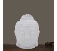 Brûleur d'huiles essentielles en forme de tête de bouddha blanc Porte-bougie diffuseur d'encens