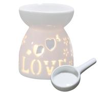 Brûleur D'huiles Essentielles - Poêle À Huile en Céramique, Brûleur De Bougie Chauffe-Plat en Céramique De 3,5 Pouces, Four À Bougies en Céramique