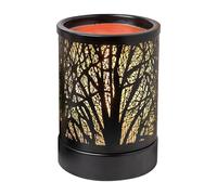 Brûleur électrique pour cire : lampe à parfum électrique avec interrupteur, lampe de table pour bougie parfumée, brûleur à huile électrique pour la maison, le bureau, le spa-noir