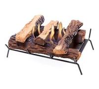 Brûleur en acier de 2000W avec bûches décoratives PURLINE G