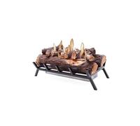 Accessoire chauffage au sol Purline Brûleur en acier de 2500W avec bûches décoratives
