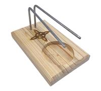 Brûleur en bois avec support en métal pour yoga, méditation et purification - Porte-encens sûr et esthétique - Pour brûler du bois sacré 100 % naturel (nœud de sorcière)