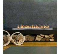 Brûleur encastré pour cheminée au bioéthanol 1.7 l en acier inoxydable