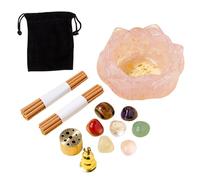 Brûleur Encens - Pierre Naturelle Design | Support Collecte De Cendres Accessoire Aromathérapie Méditation | Pour Yoga Relax Rituel Spirituel Salon Décor Maison