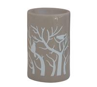 Brûleur Huile Parfumée - Brûle Parfum Fondant Parfumé et Huile Essentielle - Porte Bougie Chauffe-Plat Treebee en Céramique Grise - H 11 cm Treebee Gris - Zen’Arôme