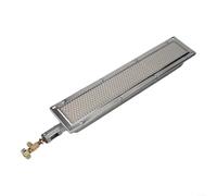 Brûleur infrarouge en céramique pour barbecue, plaque de gril à gaz, brûleur latéral infrarouge, chauffage en céramique, plaque en aluminium, brûleur infrarouge avec buse (44 x 9,5 cm)