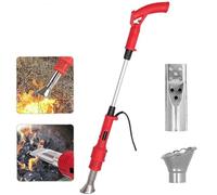 Brûleur Mauvaises Herbes électrique 2000 W avec 2 Buses, bâton désherbage | Température maximale 650 °C, démarreur barbecue électrique, nettoyage l'allée, du patio, du jardin, de l'allée(Red)
