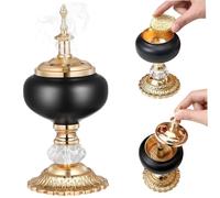 Brûleur Oud, brûleur d'encens, encens au Charbon de Bois Arabe en métal, photophore pour aromathérapie, Yoga et Spa, résine