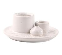 Brûleur Palo Santo 3 en 1 Porte-Sage en céramique 5x2 Pouces Brûleur d'encens Minimaliste et encens décoratif pour la Maison du Temple Yoga