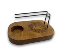 Brûleur Palo Santo Design Yin et Yang Bois de teck 15 x 10 cm Fabriqué à la main HOSTENATURA