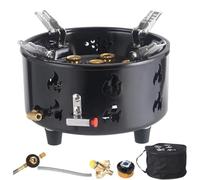Brûleur portable - Four de pique-nique - Brûleur coupe-vent - Réchaud de pique-nique portable - Brûleur de cuisson de camping - Four à cassette avec sac - Accessoires d'activités de plein air pour le
