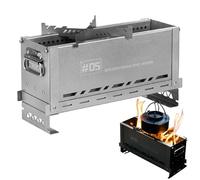 Brûleur portable, réchaud de camping portable,Réchaud d'excursion en acier inoxydable - Poêle de camp portable à combustion secondaire Poêle d'extérieur pour cuisiner sur le patio de la fa