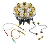 Brûleur pour gaz 9 Trous 7.2KW Haute pour puissance pour Cuisinière - Flamme Triple Couronne Compatible Butane Propane 11.6x11.8cm(A)