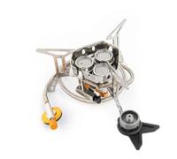 Brûleur touristique de Camping, cuisinière à gaz grande puissance, ustensiles cuisine, four Portable, pique-nique, Barbecue, fournitures touristiques, loisirs plein air(New adapator)