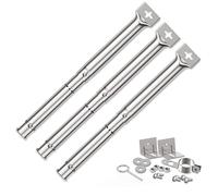 Brûleur Universel 30,8 à 44,9 cm pour FirePlus,Char-Broil,Brûleur réglable Pièces de Rechange,Barbecue au gaz Universel Brûleurs de Tube réglables pour,Cosmo Grill et Autres modèles de Grils (3PC)