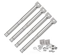 Brûleur Universel 30,8 à 44,9 cm pour FirePlus,Char-Broil,Brûleur réglable Pièces de Rechange,Barbecue au gaz Universel Brûleurs de Tube réglables pour,Cosmo Grill et Autres modèles de Grils (4PC)
