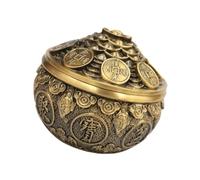 Brûleurs d'encens en laiton antique avec couvercle pour décoration de maison, fortune, prospérité, richesse