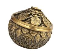 Brûleurs D'encens en Laiton Antique Bol Trésor en Métal pour Attirer La Richesse Et Chance Ornement Fengshuis pour Maison Le Bureau Et Le Bureau