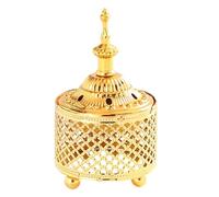 Brûleurs D'encens en Métal avec Couvercle Vintage Arabe pour Cônes pour Méditations De Yoga Et Encens en Métal À Usage Domestique avec Couvercle