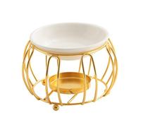 Brûleurs D'huile Essentielle en Forme De Citrouille Métal avec Bol Céramique Porte-Bougie Chauffe-Plat Diffuseur D'aromathérapie pour Le Bureau À Domicile Brûleurs De Conceptions Creuses